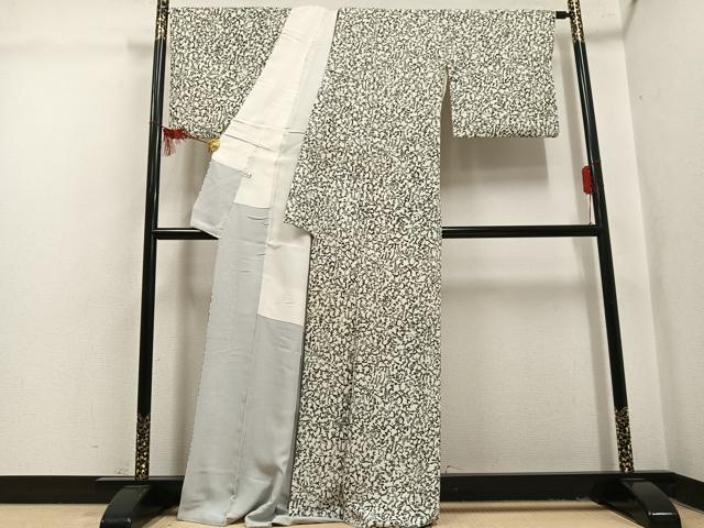 平和屋着物●上質な小紋　型染め　いろは唄　正絹　逸品　AABL1697ph