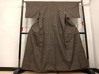 平和屋着物●本場大島紬　7マルキ　麻の葉文様　正絹　逸品　AABL1700ph