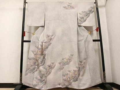 平和屋着物●訪問着　松　暈し染め　正絹　逸品　AABL1703ph