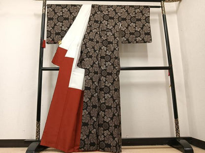 平和屋着物●本場大島紬　7マルキ　捻梅　正絹　逸品　AABL1704ph