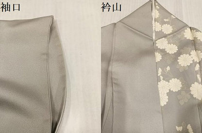 平和屋着物●訪問着　駒刺繍　枝花文　正絹　逸品　AABL1706ph