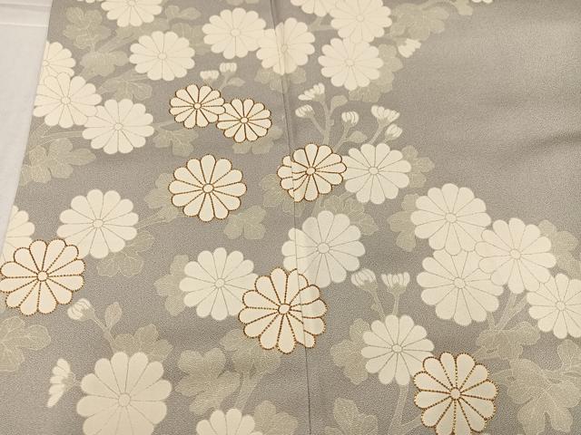 平和屋着物●訪問着　駒刺繍　枝花文　正絹　逸品　AABL1706ph