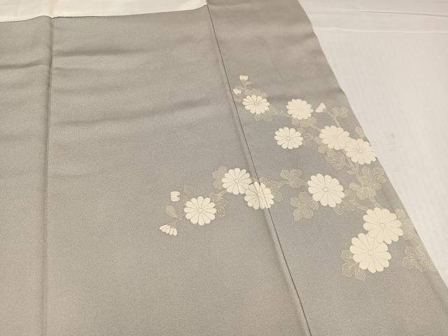 平和屋着物●訪問着　駒刺繍　枝花文　正絹　逸品　AABL1706ph