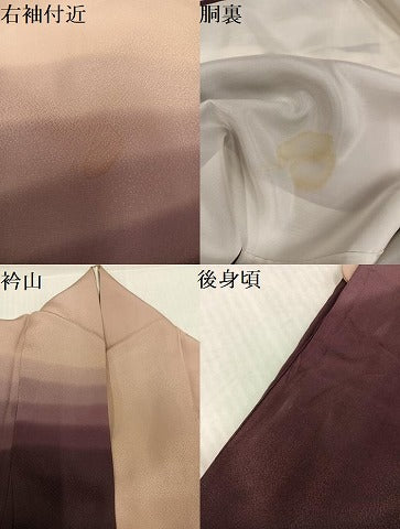 平和屋着物●訪問着　駒刺繍　唐草文　暈し染め　金彩　正絹　逸品　AABL1707ph