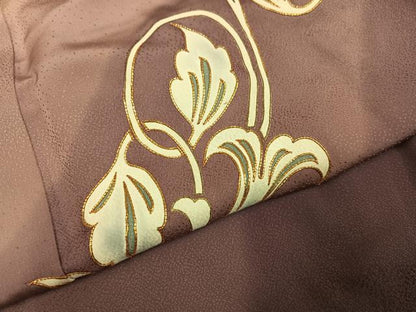 平和屋着物●訪問着　駒刺繍　唐草文　暈し染め　金彩　正絹　逸品　AABL1707ph