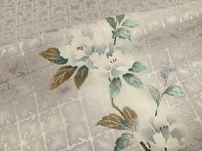 平和屋着物●訪問着　刺繍　鴛鴦枝花文　暈し染め　正絹　逸品　未使用　AABL1713ph