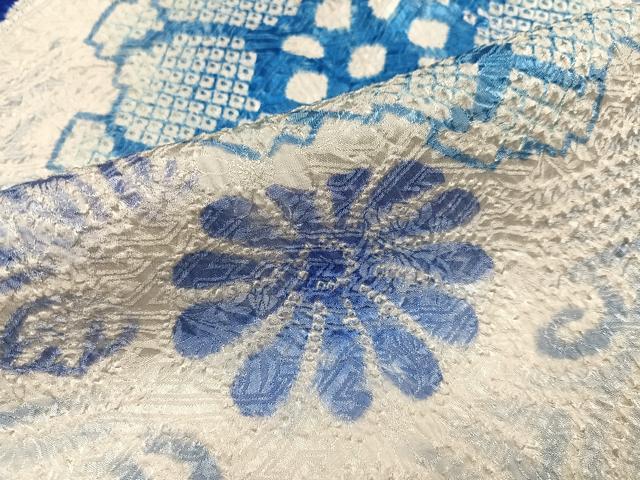 平和屋着物●豪華振袖　総絞り　草花文　雲　正絹　逸品　AABL1718ph