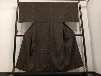 平和屋着物●男性　紬　縞　正絹　逸品　AABL1719ph