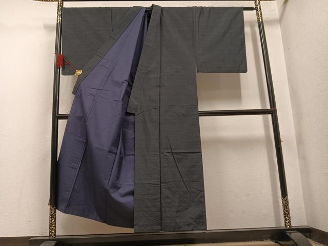 平和屋着物●男性　本場大島紬　横段文　正絹　逸品　AABL1720ph