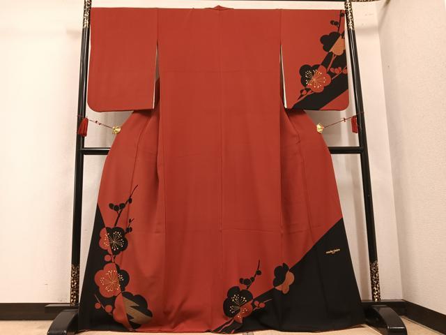 平和屋着物●marie claire　マリクレール　訪問着　梅　さが美扱い　正絹　逸品　AABL1736ph
