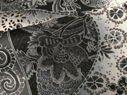 平和屋着物●男性　小紋　作家物　花鳥文　正絹　逸品　AABL1744ph