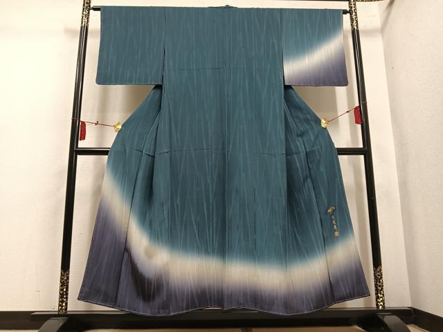 平和屋着物●訪問着　作家物　竹珠庵　暈し染め　健勝苑扱い　正絹　逸品　未使用　AABL1747ph