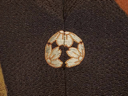 平和屋着物▼訪問着　刺繍　組紐　金彩　鬼しぼ縮緬　正絹　逸品　AABL1755ph