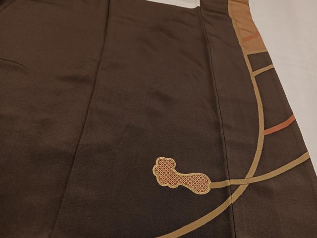 平和屋着物▼訪問着　刺繍　組紐　金彩　鬼しぼ縮緬　正絹　逸品　AABL1755ph