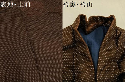 平和屋着物●男性　紬　絣　正絹　逸品　AABL1756ph