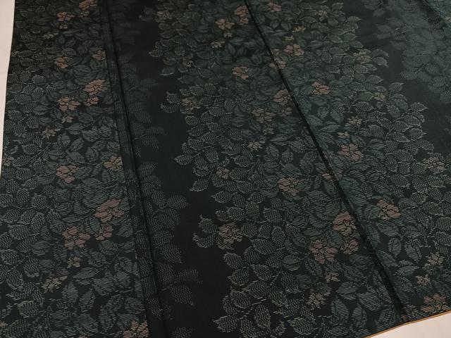平和屋着物●本場大島紬　草花文　さが美扱い　正絹　逸品　AABL1763ph