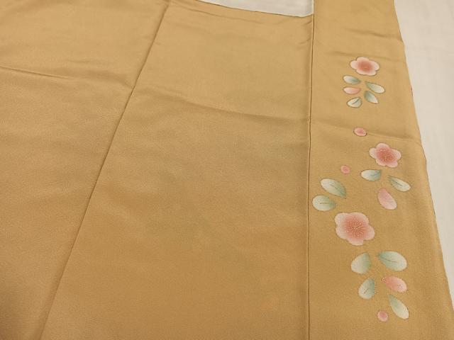 平和屋着物●訪問着　作家物　絞り　駒刺繍　草花文　金彩　正絹　逸品　未使用　AABL1766ph