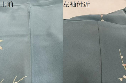 平和屋着物●訪問着　友禅　作家物　花鳥文　梅　正絹　逸品　AABL1769ph