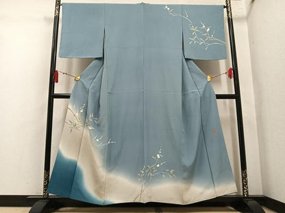平和屋着物●訪問着　友禅　作家物　花鳥文　梅　正絹　逸品　AABL1769ph