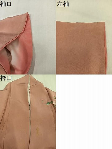 平和屋着物●訪問着　総刺繍　花車文　暈し染め　正絹　逸品　AABL1779ph