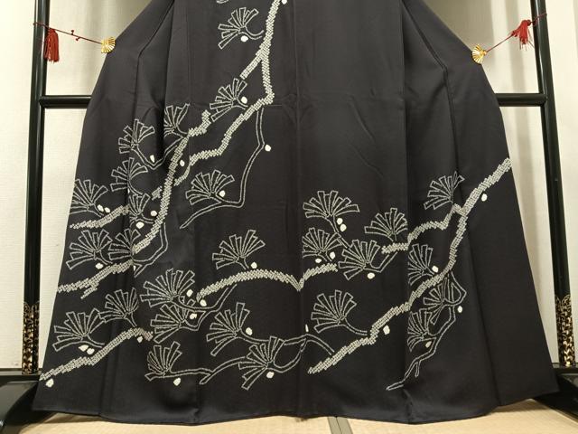 平和屋着物●訪問着　総絞り　松　正絹　逸品　AABL1781ph