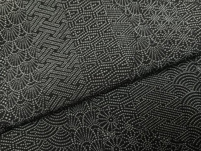 平和屋着物●江戸小紋　吉祥文　黒地　正絹　逸品　AABL1788ph