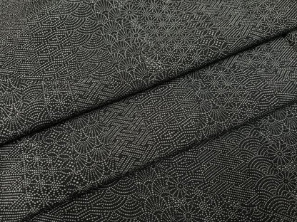 平和屋着物●江戸小紋　吉祥文　黒地　正絹　逸品　AABL1788ph