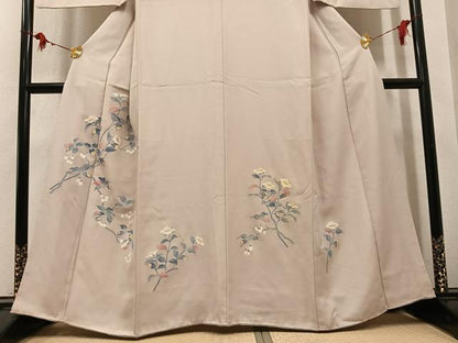平和屋着物●訪問着　友禅　枝花文　正絹　逸品　AABL1790ph