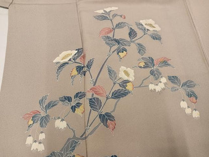 平和屋着物●訪問着　友禅　枝花文　正絹　逸品　AABL1790ph