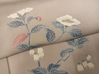 平和屋着物●訪問着　友禅　枝花文　正絹　逸品　AABL1790ph