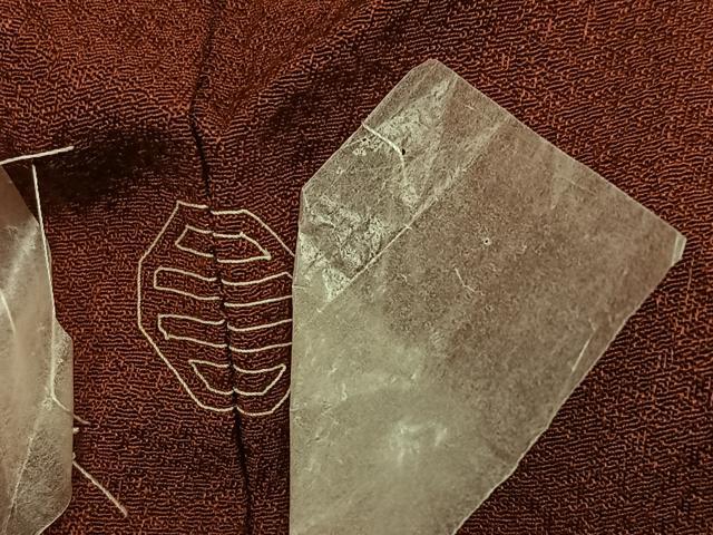 平和屋着物●上質な色無地　雀茶色　正絹　逸品　未使用　AABL1792ph