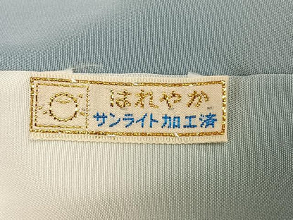 平和屋着物●訪問着　刺繍　草花文　暈し染め　金糸　正絹　逸品　AABL1793ph
