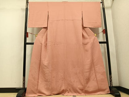 平和屋着物●豪華色留袖　人物地紋　赤香色　正絹　逸品　AABL1794ph
