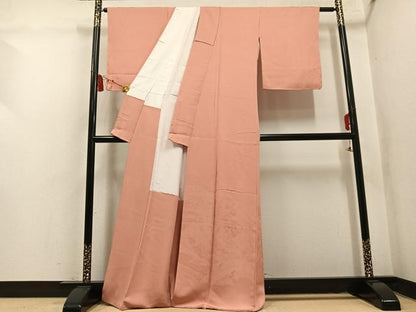 平和屋着物●豪華色留袖　人物地紋　赤香色　正絹　逸品　AABL1794ph