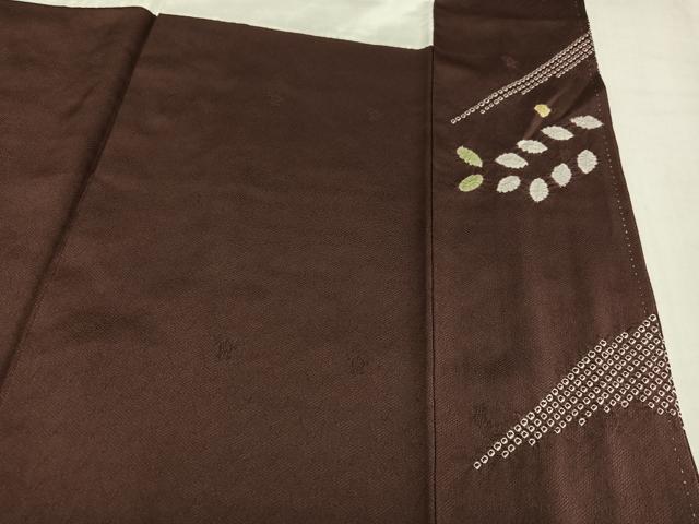 平和屋着物●訪問着　総絞り　舞葉文　正絹　逸品　AABL1800ph