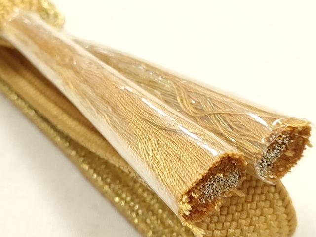 平和屋本店●和装小物　帯締め・帯揚げセット　高麗組　流水花文　金糸　金銀彩　暈し染め　正絹　逸品　未使用　AABL1810ay