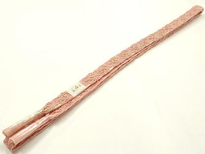 平和屋着物＊夏物 和装小物 上質な帯締め 大正十四年創業和装小物の老舗 三ッ杵印 紐の渡敬 レース組 金糸 正絹 逸品 未使用 AABL1836ay