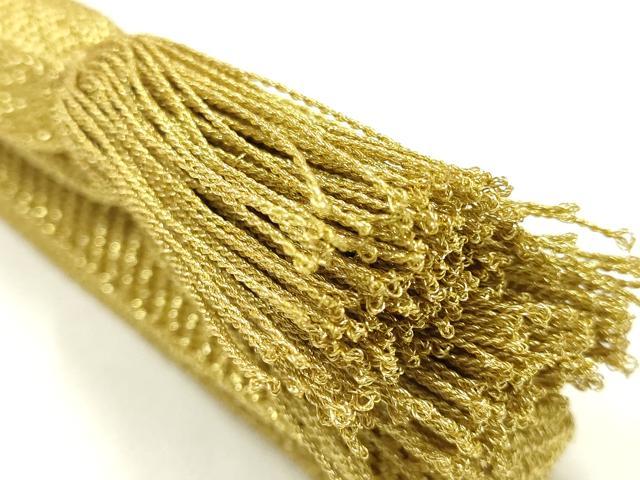 平和屋着物●和装小物　上質な帯締め　礼装用　皇結び　純金糸　撚り房　逸品　未使用　AABL1844ay