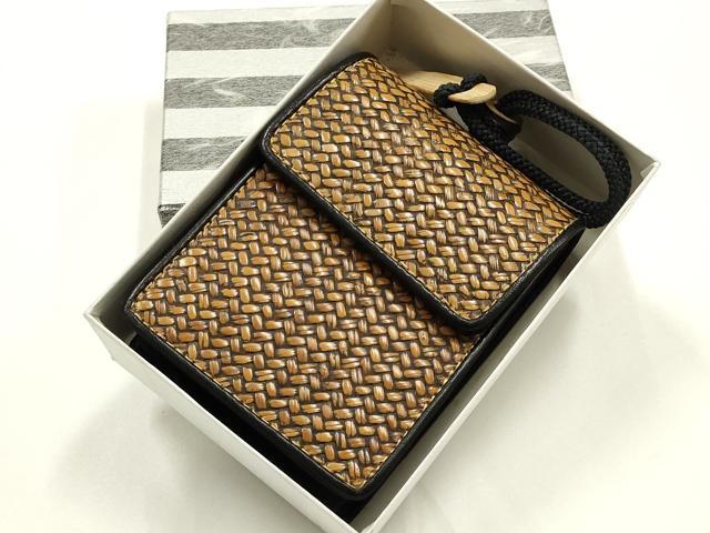 平和屋着物●和装小物　煙草入れ　シガレットケース　網代　逸品　AABL1885ay