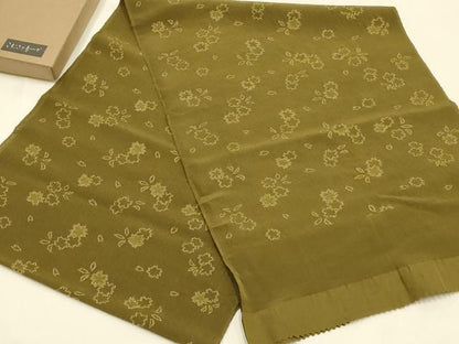 平和屋着物●こむさでもーど・COMME CA DU MODE　和装小物　帯揚げ　舞花文　金糸　逸品　AABL1887ay