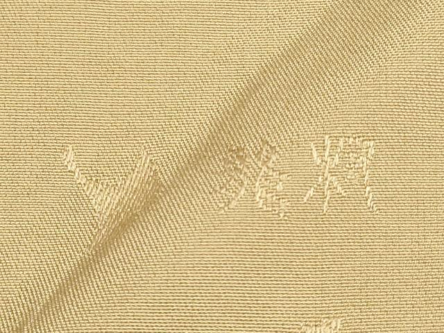 平和屋着物●極上  龍村美術織物　和装小物　和装バッグ　数寄屋袋　宗薫手銀杏文緞子　金糸　証紙・木箱付き　逸品　AABL1890ay