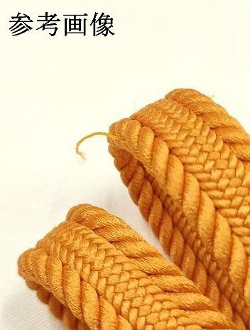 平和屋着物●和装小物　帯締め・帯揚げセット　平組　霞菊地紋　正絹　逸品　未使用　AABL1892ay