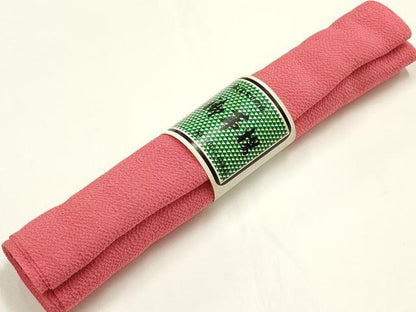 平和屋着物●和装小物　帯締め・帯揚げセット　笹浪組　薄紅色　丹後ちりめん　正絹　逸品　未使用　AABL1894ay