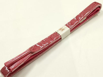 平和屋着物●和装小物　帯締め・帯揚げセット　平組　柄絞り　菊　あい美苑　正絹　逸品　未使用　AABL1906ay