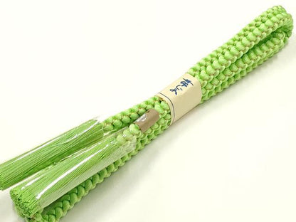 平和屋着物●和装小物　振袖用帯締め・帯揚げセット　総絞り　金糸　撚り房　正絹　逸品　未使用　AABL1907ay
