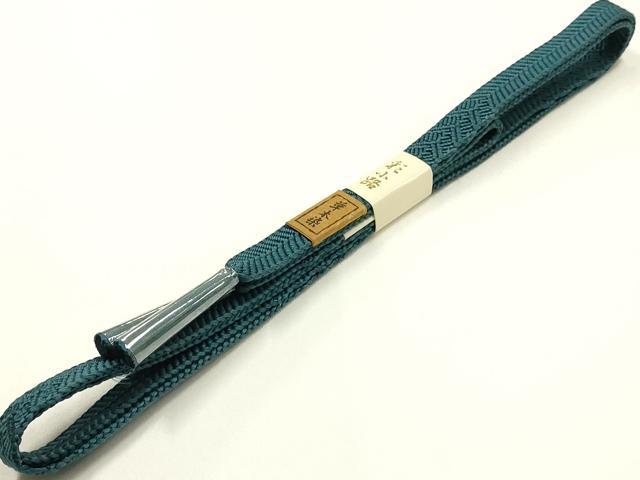 平和屋着物●和装小物　帯締め・帯揚げセット　草木染　笹浪組　彩小路　幾何学地紋　金糸　暈し染め　正絹　逸品　未使用　AABL1908ay