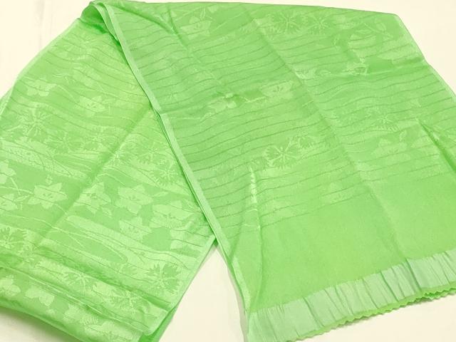 平和屋着物＊夏物　和装小物　帯締め・帯揚げセット　レース組　霞芝草花地紋　逸品　未使用　AABL1910ay