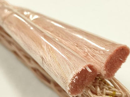 平和屋着物＊夏物　和装小物　帯締め・帯揚げセット　レース組　草花文　金糸　正絹　逸品　未使用　AABL1913ay