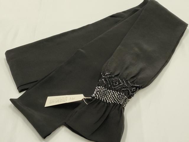 平和屋着物▼男性　和装小物　兵児帯2点セット　黒・緑色系　逸品　AABL1927ay