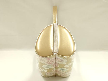 平和屋着物▼和装小物　和装バッグ　振袖用　ハンドバッグ　花柄　金彩　逸品　AABL1933ay
